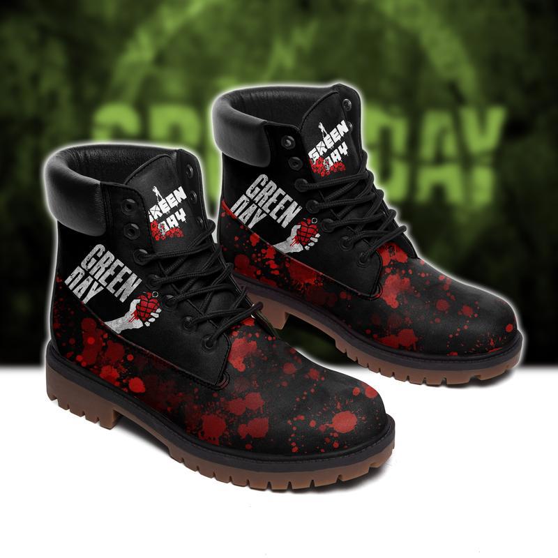 Green day rock band form timboots hot 2023 best gift for fans Timboots Shoes
