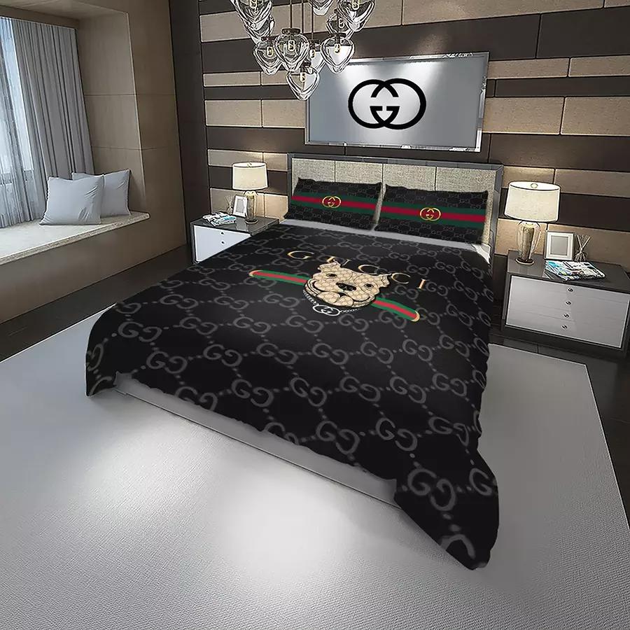 Gucci doggy logo type 339 Bedding Sets home decor covers bedclothes blankets premium fashion brand duvet luxury ideas hyperbeast Bedroom bedspread bed linen sheets