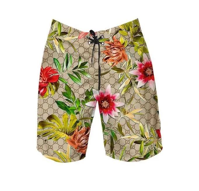 Gucci flowers luxury pants all over print short hawaiian short for men 170 Shorts For Ment