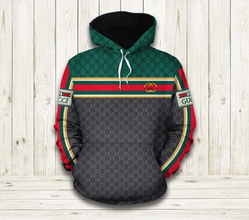 Gucci logo luxury unisex hoodie luxury brand outfit for men women Hoodie 3D