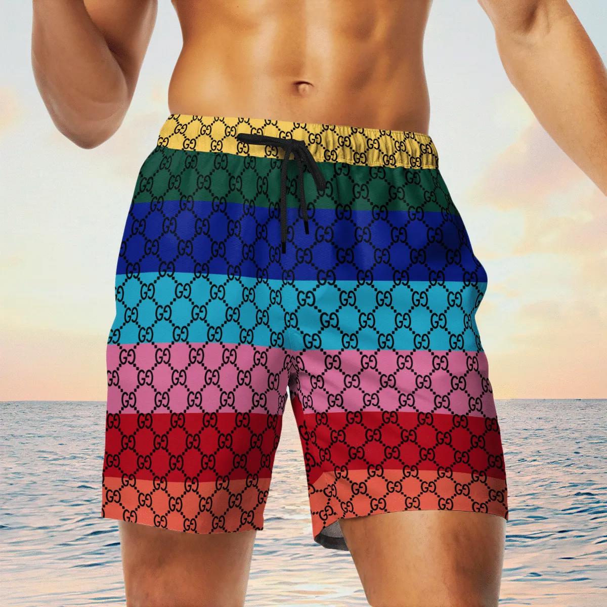 Gucci multicolor luxury brand premium fashion shorts for men luxury summer outfit trending 2023 71 Shorts For Ment