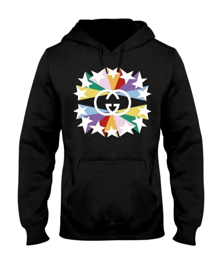 Gucci star black unisex hoodie outfit for men women luxury brand clothing special gift Hoodie 3D