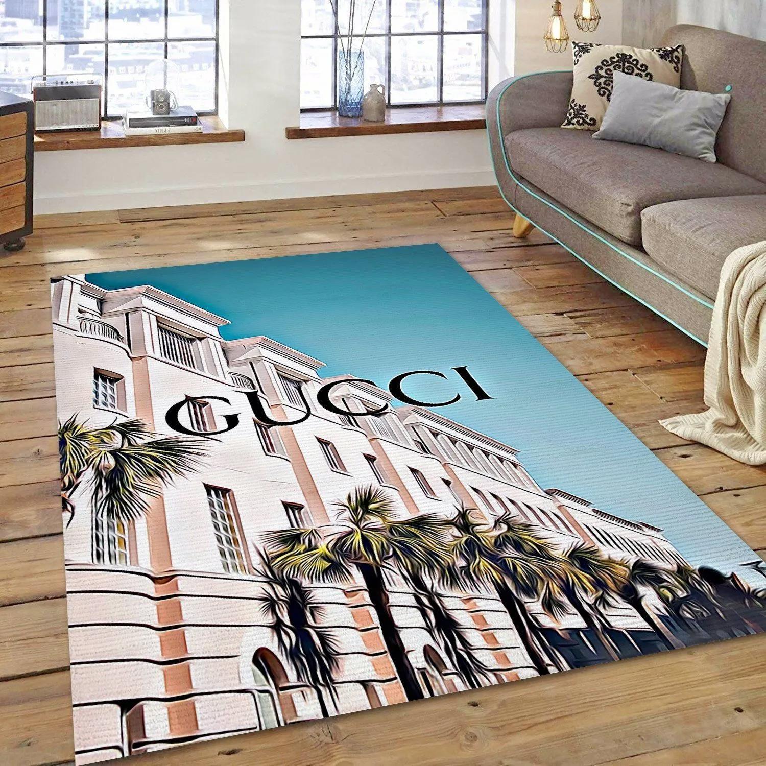 Gucci vintage logo type 382. Upgrade Your Living Room with Luxury Home Decor: Area Carpets, Floor Decor, Door Mats, and Hot Gift Items with style a High-End Fashion Brand Rectangle Rug