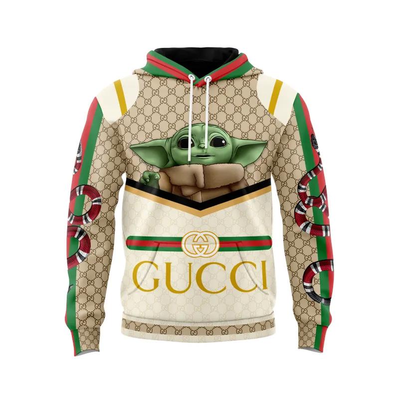 Gucci yoda star wars snake unisex hoodie outfit for men women luxury brand clothing special gift Hoodie 3D
