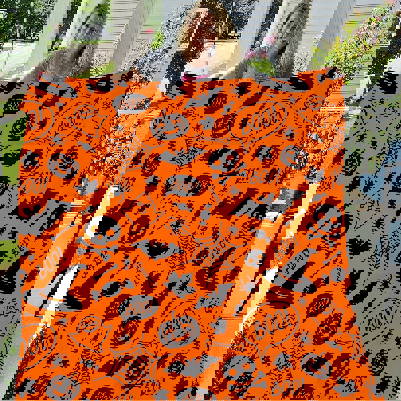 Halloween decorations candy ghost boo halloween gift fleece blanket – quilt blanket fleece blanket, blanket sofa bed, 3d blanket Quilt Blanket