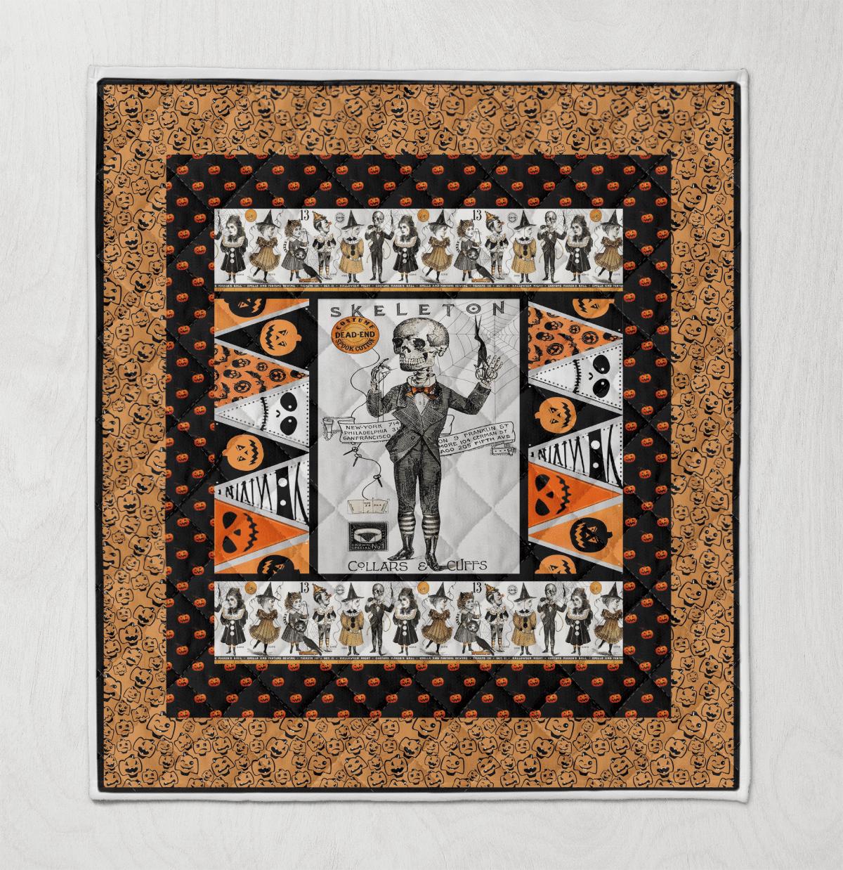 Halloween decorations skelecton halloween quilt blanket wq2609744 Quilt Blanket