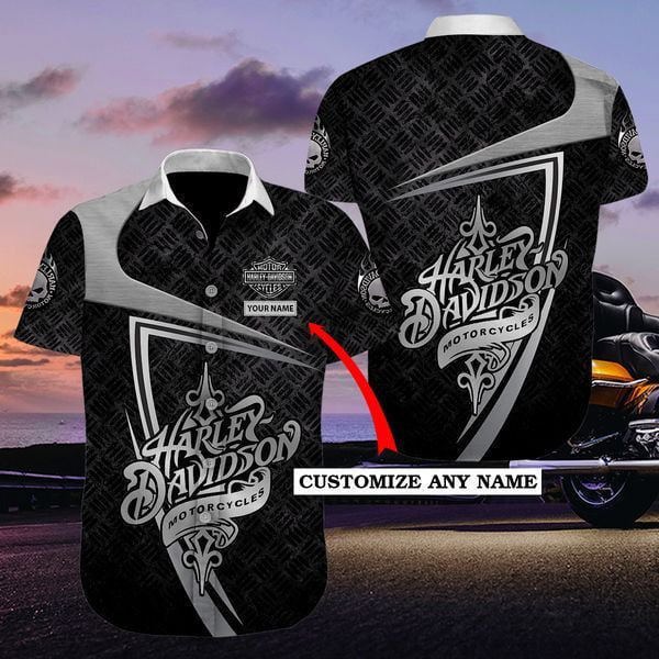 Harley davidson hawaiian shirt summer shirt 4 Hawaii Shirt Shorts & Flip Flops