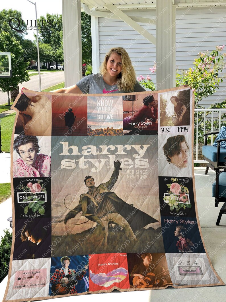 Harry styles albums quilt blanket for fans ver 17 Quilt Blanket