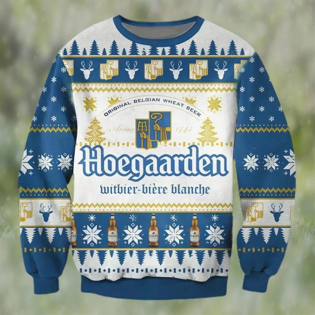 Hoegaarden beer ugly christmas sweater, faux wool sweater, gifts for beer lovers, international beer day, best christmas gifts for 2022 ? prinvity Christmas Ugly Sweater
