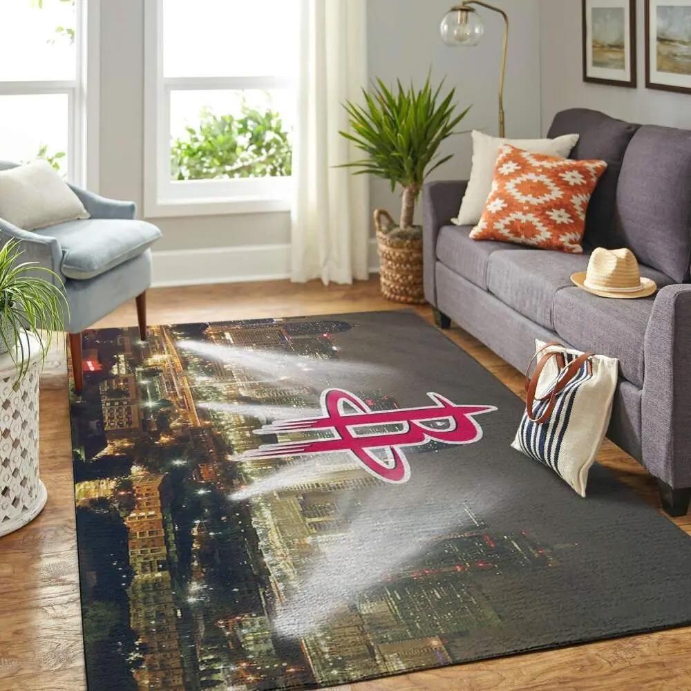 Houston rockets area rug nba carpet living room rugs rug regtangle carpet v3328 Rectangle Rug