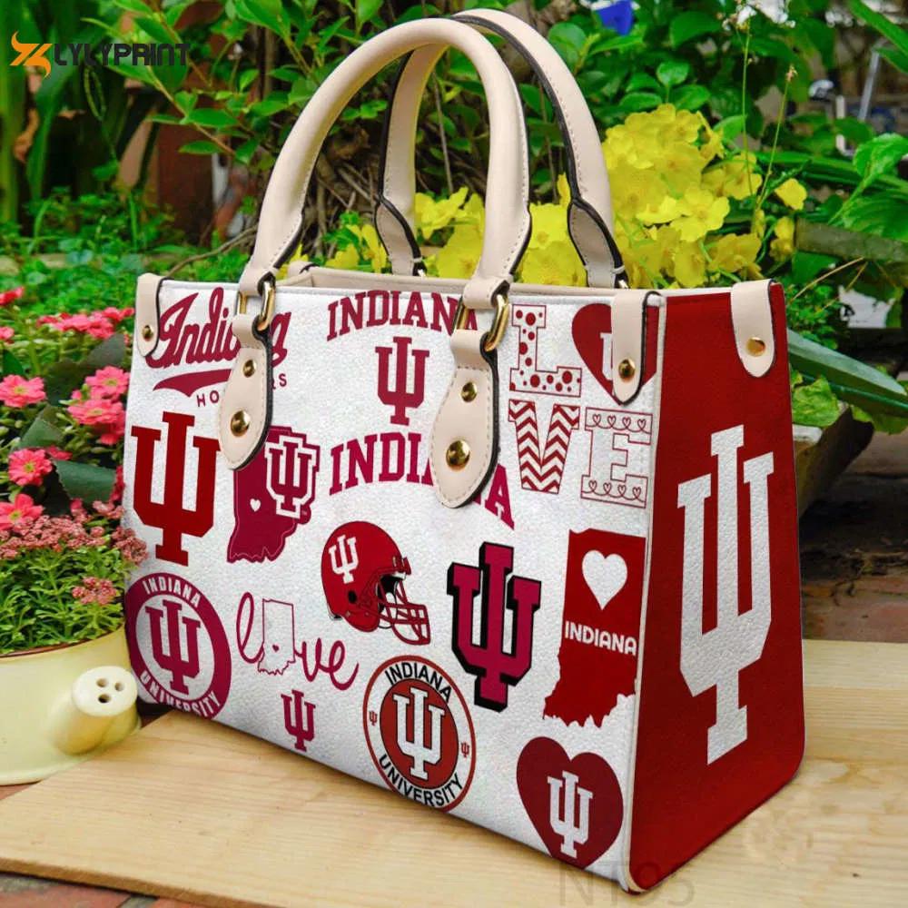 Indiana hoosiers leather handbag gift for women 4334 Women Leather Hand Bag