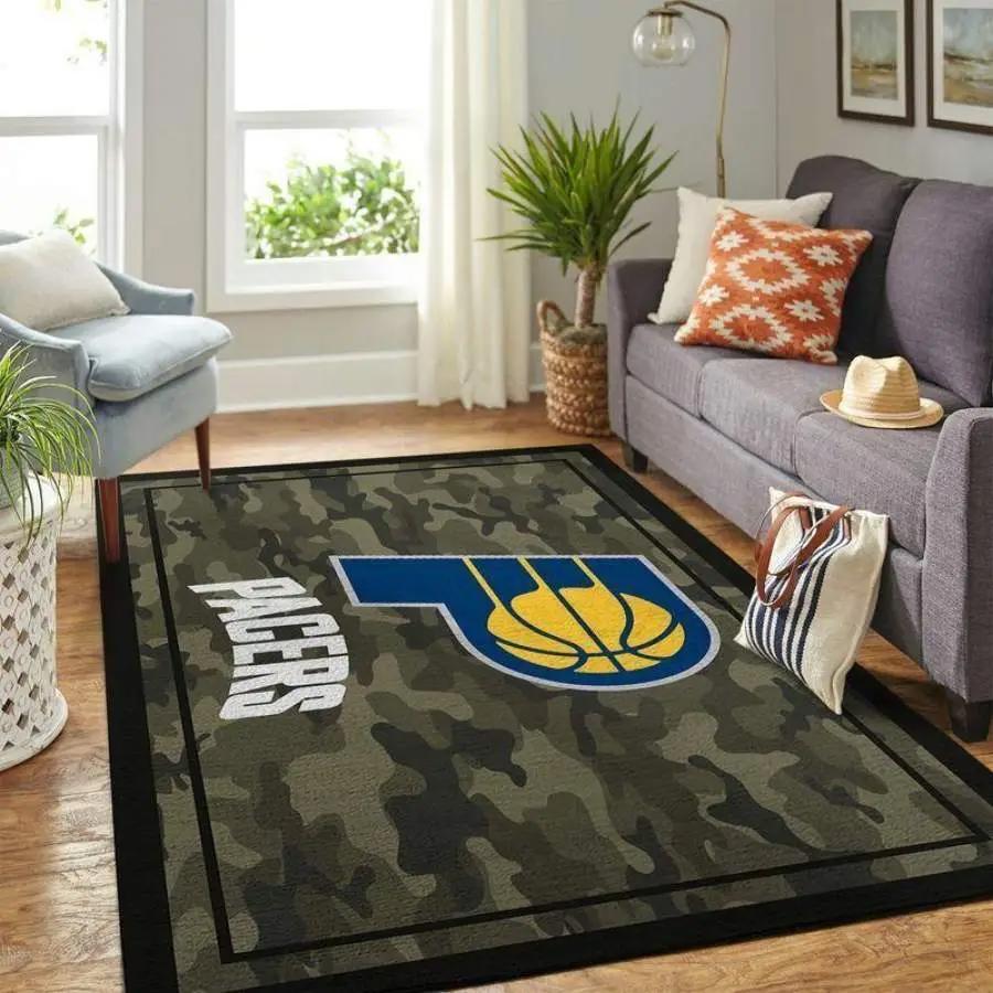 Indiana pacers nba basketball team logo carpet rug living room 20030413 Rectangle Rug