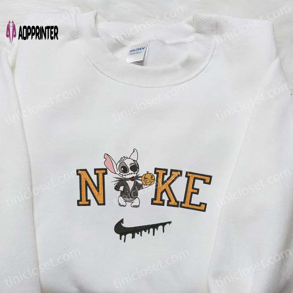 Jack skellington halloween pumpkin x nike embroidered t-shirt hoodie & sweatshirt: nightmare before christmas characters Embroidered Shirt
