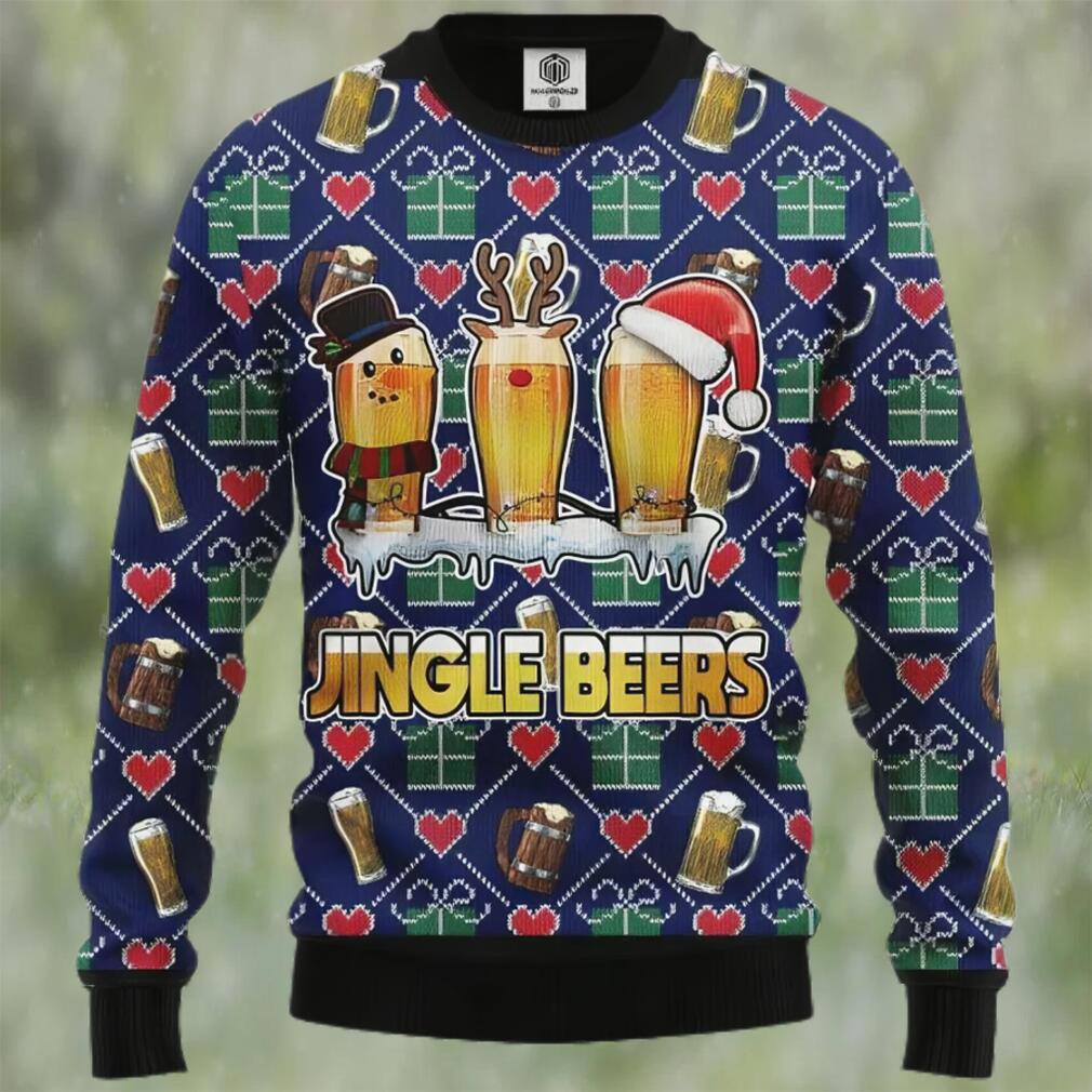 Jingle beers ugly christmas sweater, faux wool sweater, international beer day, gifts for beer lovers, best christmas gifts for 2022 ? prinvity Christmas Ugly Sweater