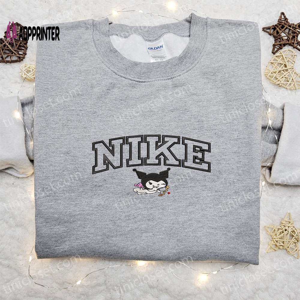 Kuromi x nike cartoon sweatshirt hello kitty shirt nike inspired embroidery Embroidered Shirt