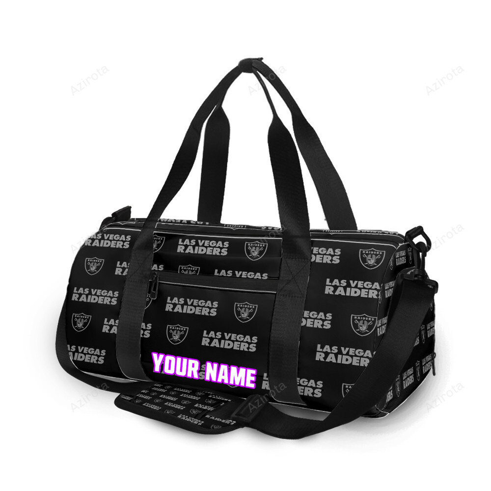 Las vegas raiders logo pattern13 personalized name travel bag gym bag 424 Travel Bag