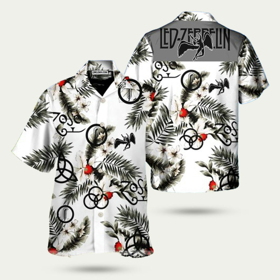 Led zeppelin tropical hawaiian shirt Hawaii Shirt Shorts & Flip Flops