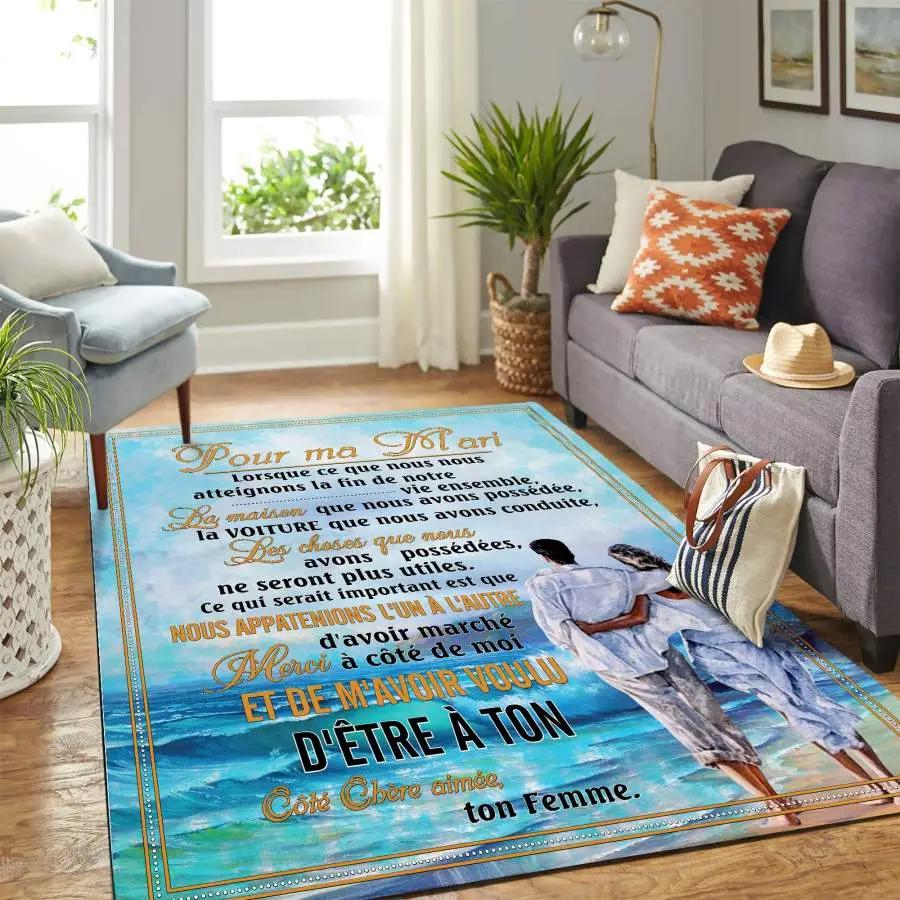 Life quote for couple nice gift home decor rectangle area rug living room Rectangle Rug