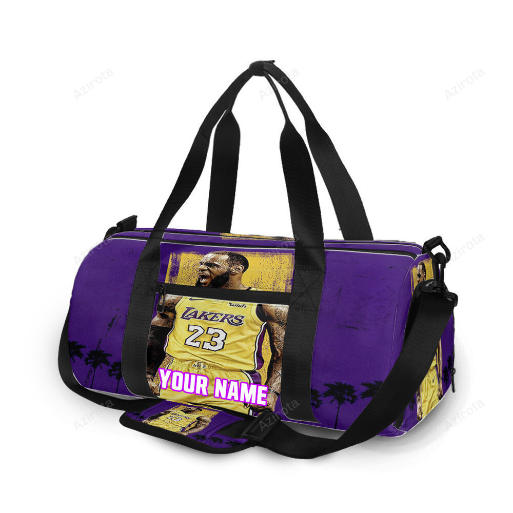 Los angeles laker 23 lebron james v35 personalized name travel bag gym bag 330 Travel Bag