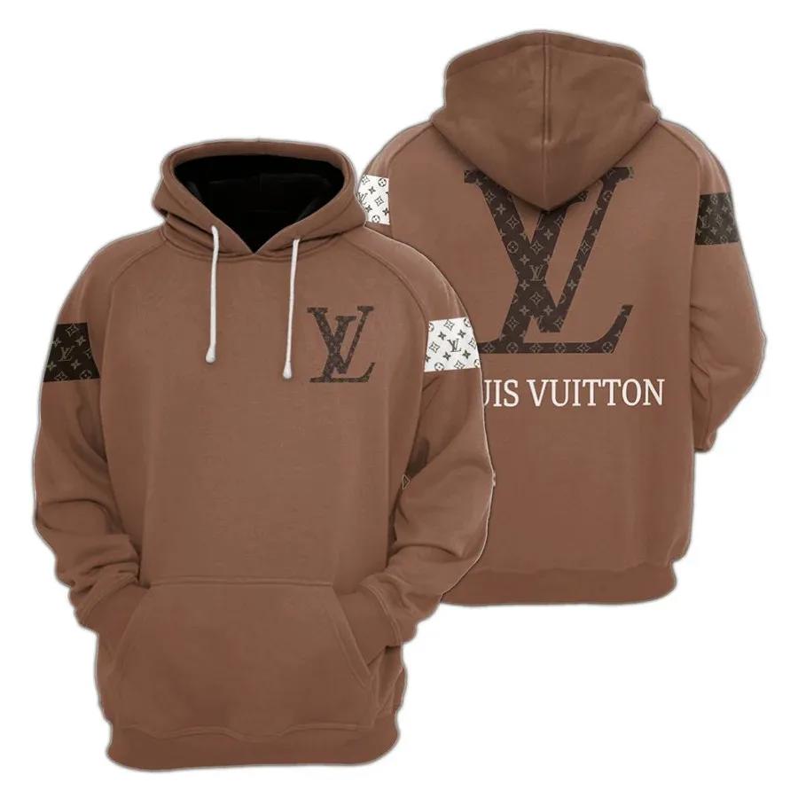 Louis vuitton brown luxury brand unisex hoodie for men women Hoodie 3D