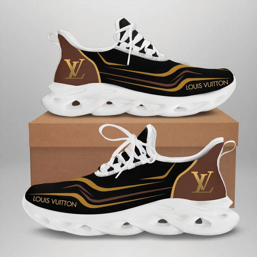 Louis vuitton brown max soul shoes sneakers lv luxury hot for men women hot 2023 Max Soul Shoes