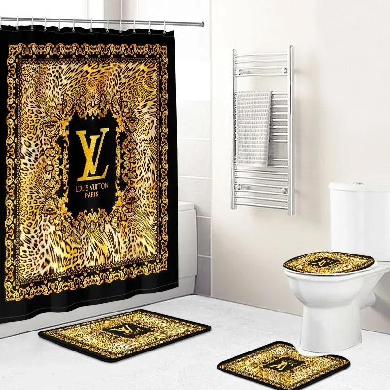Louis vuitton goledn premium fashion limited luxury brand bathroom set home decor Bathroom Set