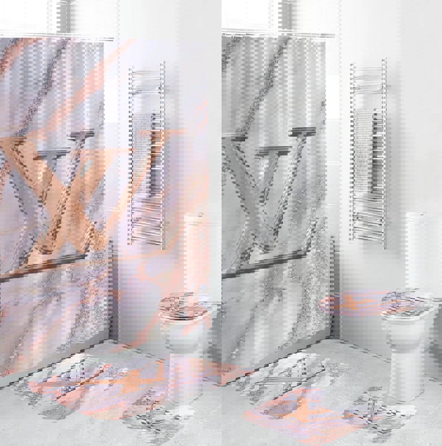 Louis vuitton lv logo type 1603 Bathroom Accessory Sets Home Decor Luxury Fashion Brand Pedestal Rug Hypebeast Bathroom Toilet Cover Waterproof Shower Curtain Bathroom Sets Bath Mat Set
