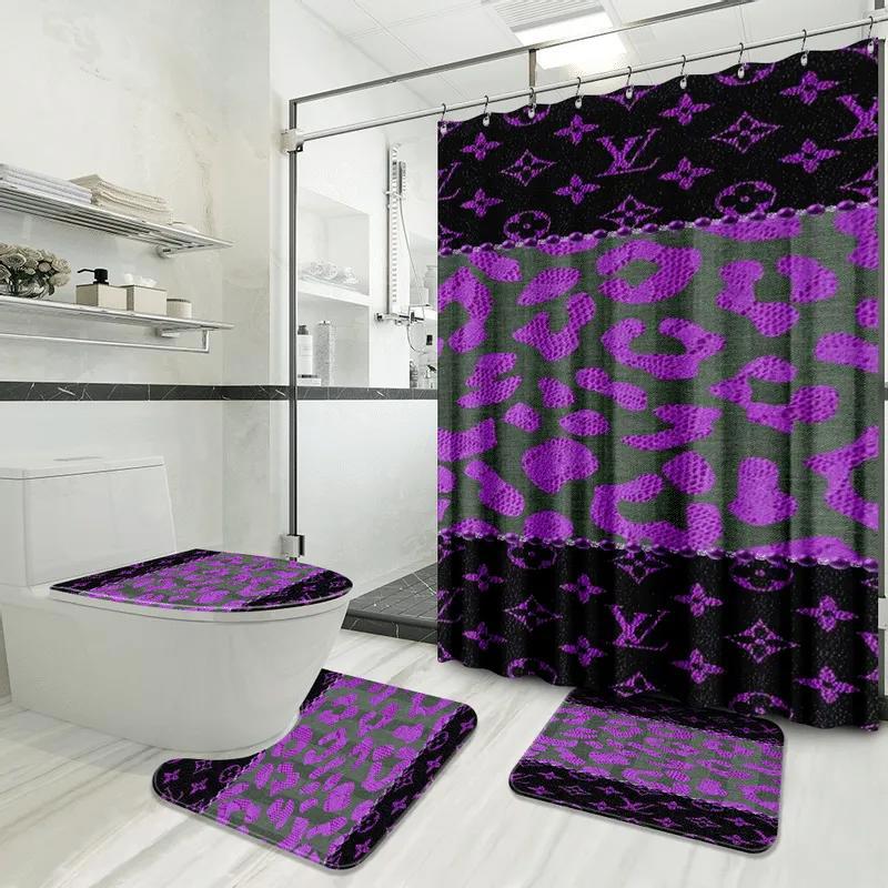 Louis vuitton lv louis vuitton bathroom set hypebeast bath mat home decor luxury fashion brand Bathroom Set