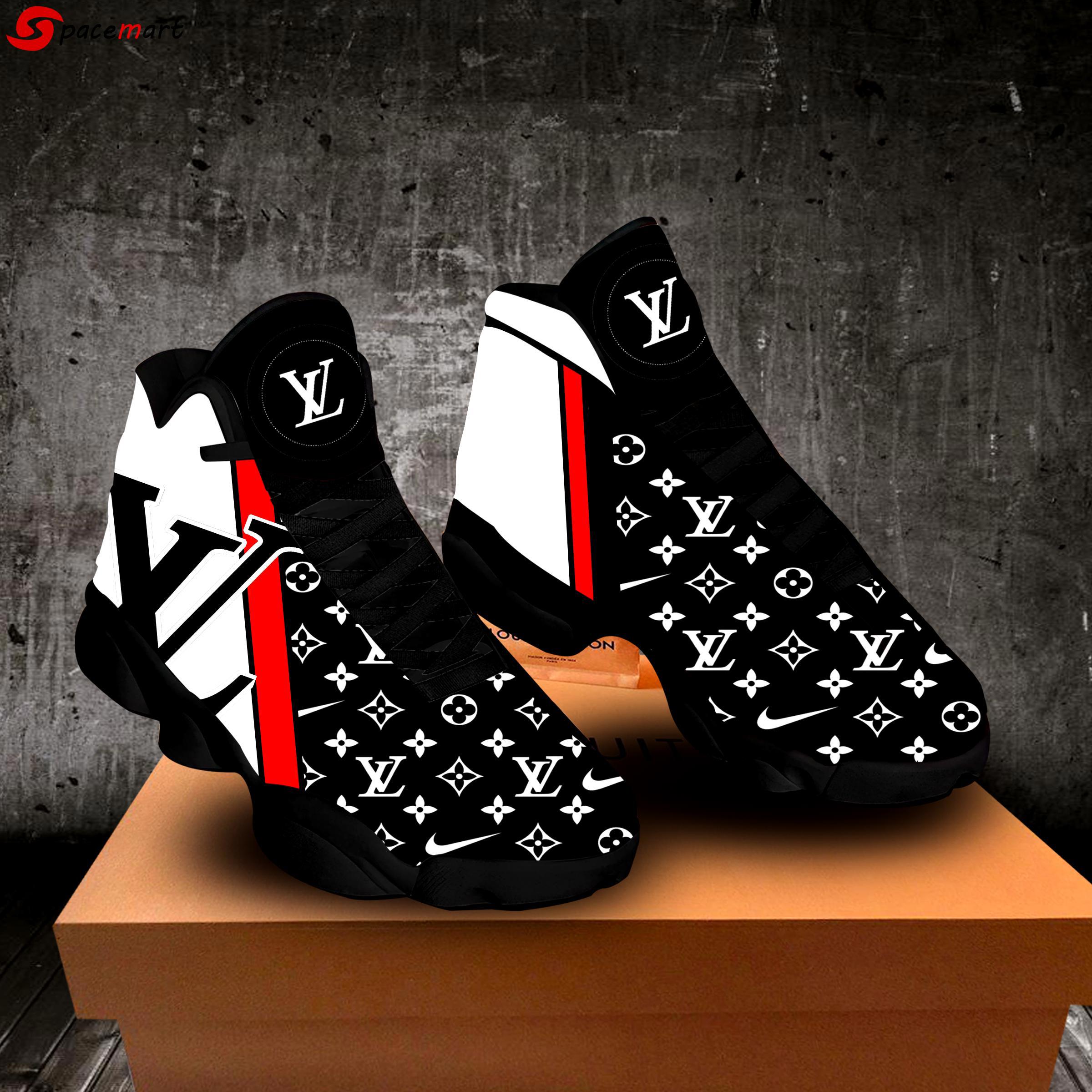 Louis vuitton nike black air jordan 13 sneakers shoes hot lv for men women ht Air Jordan 13