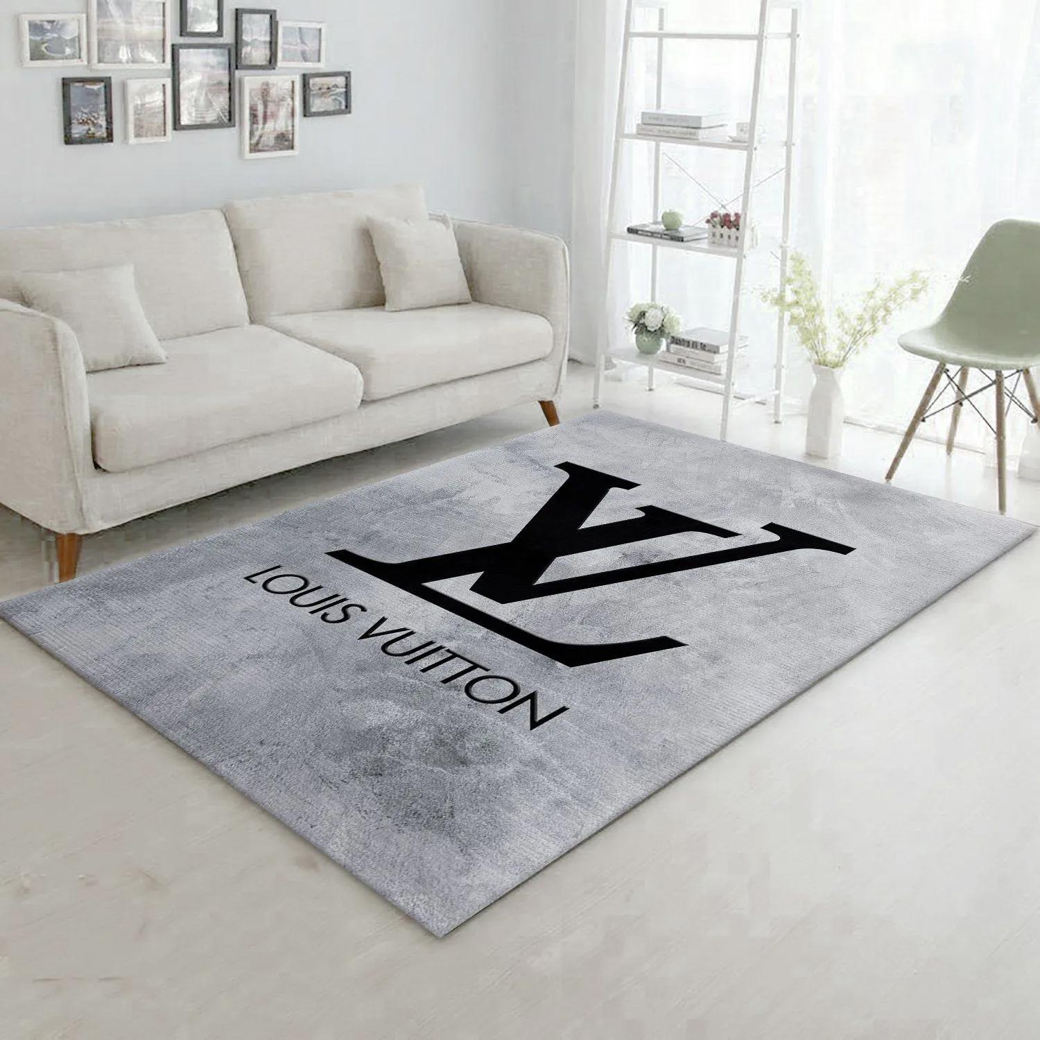 Louis vuitton s logo type 401. Upgrade Your Living Room with Luxury Home Decor: Area Carpets, Floor Decor, Door Mats, and Hot Gift Items with style a High-End Fashion Brand Rectangle Rug