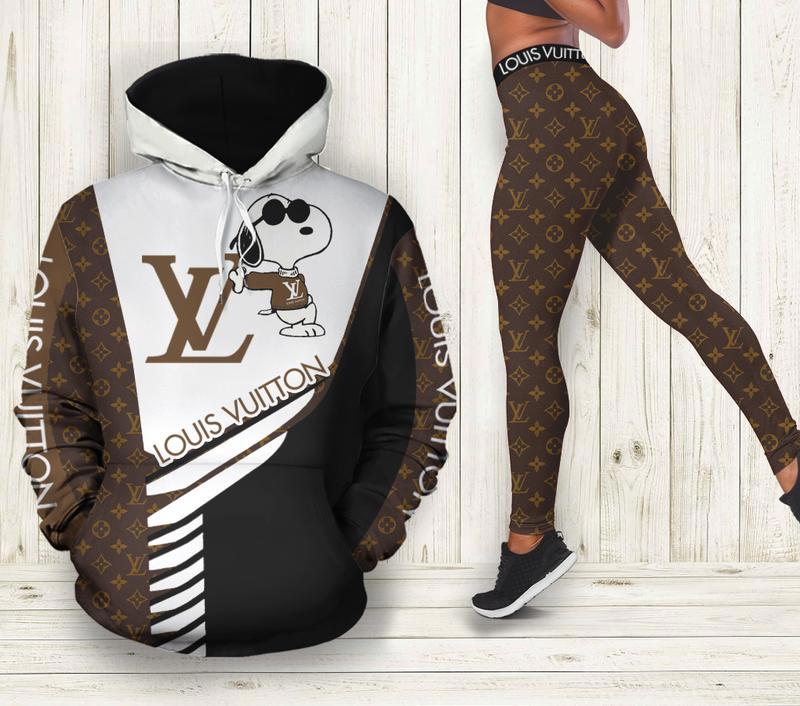 Louis vuitton snoopy hoodie leggings luxury brand lv clothing clothes outfit disney gifts for women 115 hcst 86 Hoodie Leggings Set