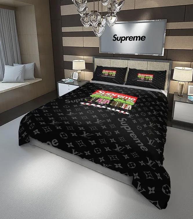 Louis vuitton supreme tmnt teenage mutant ninja turtles logo type 855 Bedding Sets bed linen sheets duvet home decor covers hyperbeast Bedroom blankets premium fashion brand bedspread bedclothes luxury ideas