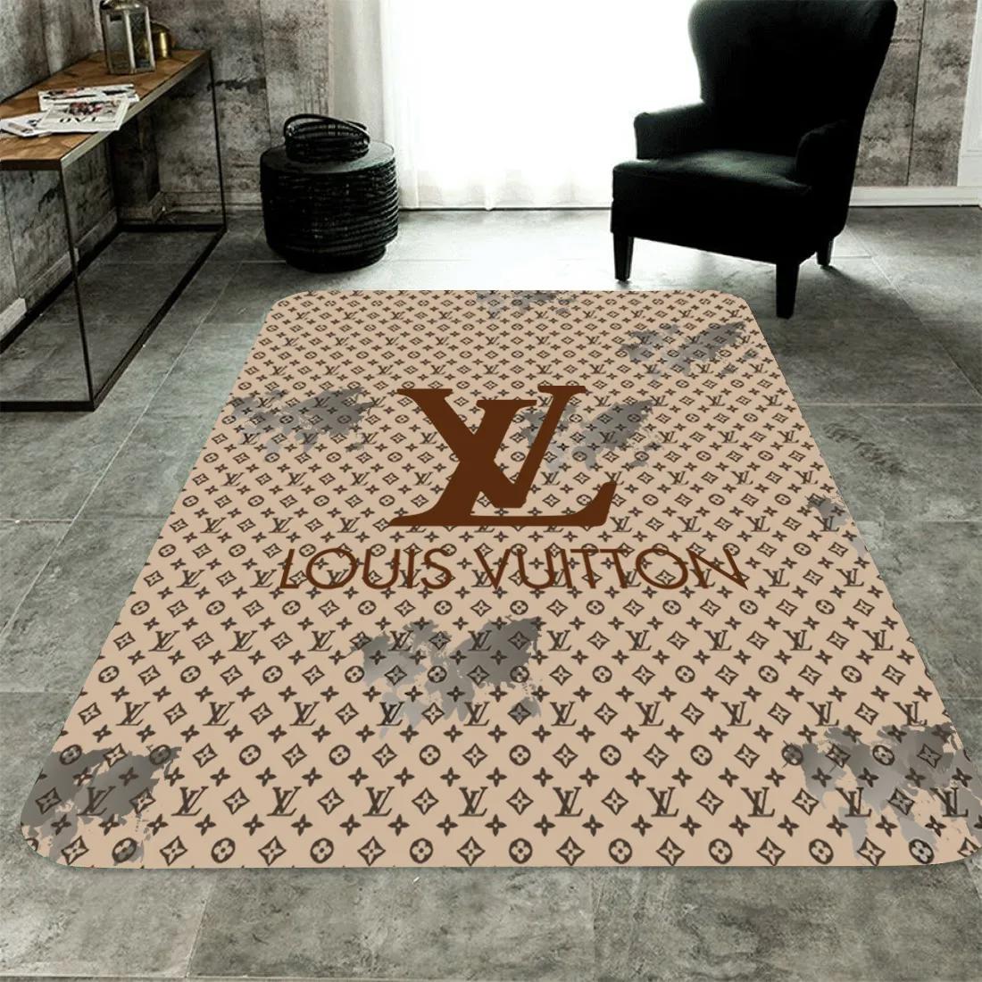 Louis vuitton wheat logo type 486. Upgrade Your Living Room with Luxury Home Decor: Area Carpets, Floor Decor, Door Mats, and Hot Gift Items with style a High-End Fashion Brand Rectangle Rug