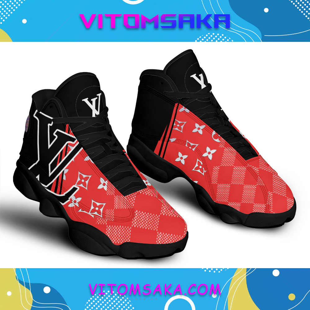 Louis vuittons black red best louis vuitton l-jd13 Air Jordan 13 For Fans Gifts For Men Women Sneakers Full Size Shoes