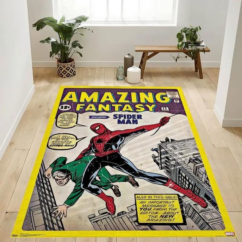Marvel comics spider man area rug living room and bed room rug Rectangle Rug
