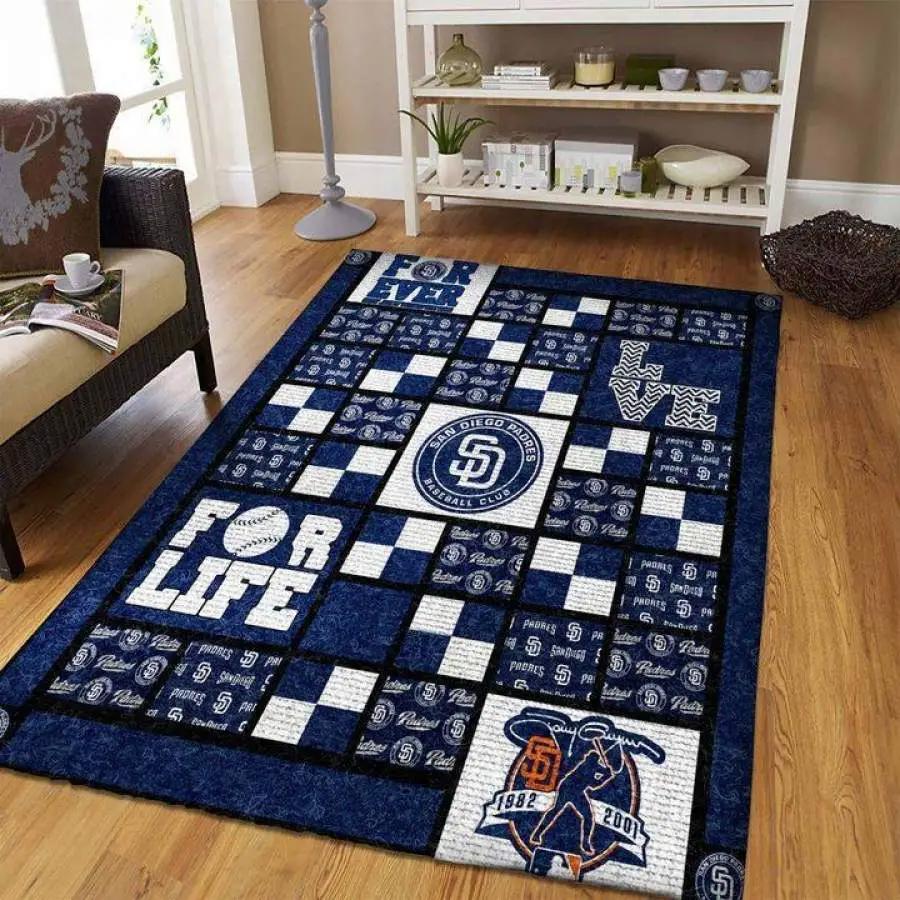 Mbl san diego padres rug living room rug home decor room carpet sport Rectangle Rug