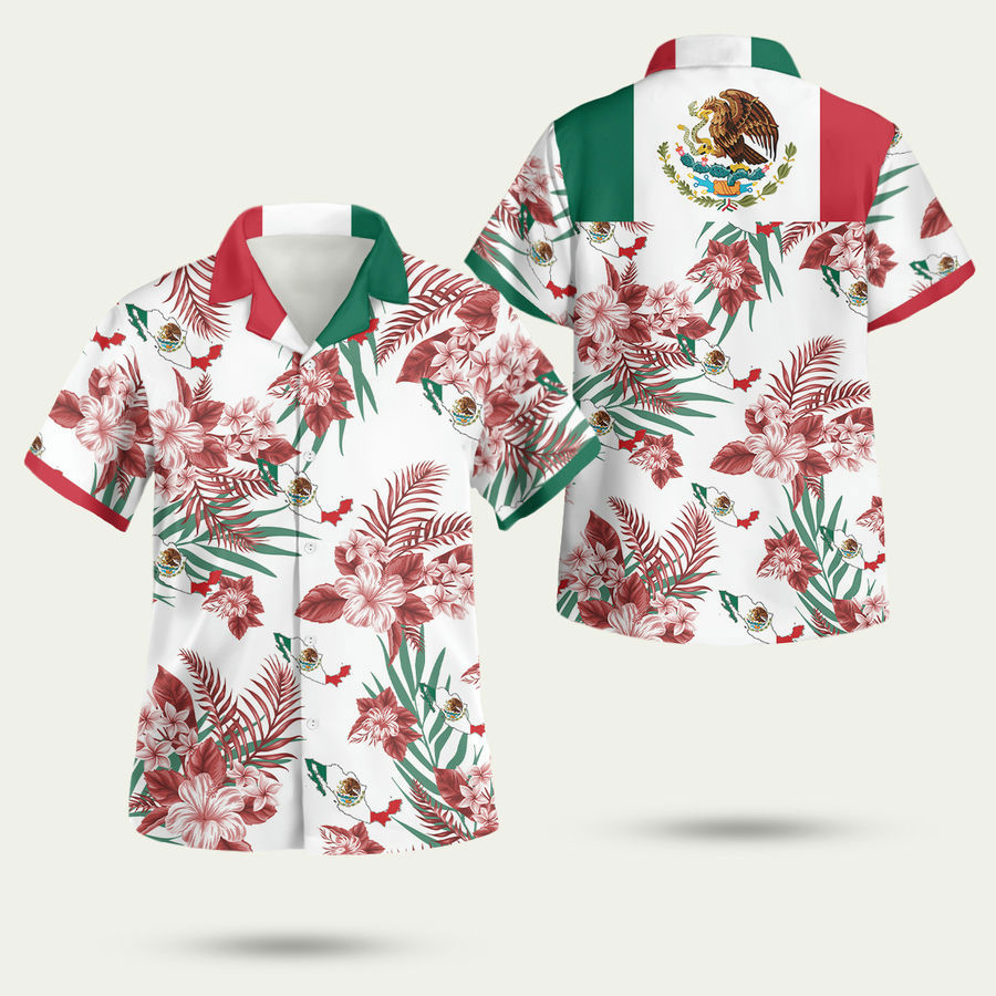 Mexico flag tropical hawaiian shirt Hawaii Shirt Shorts & Flip Flops