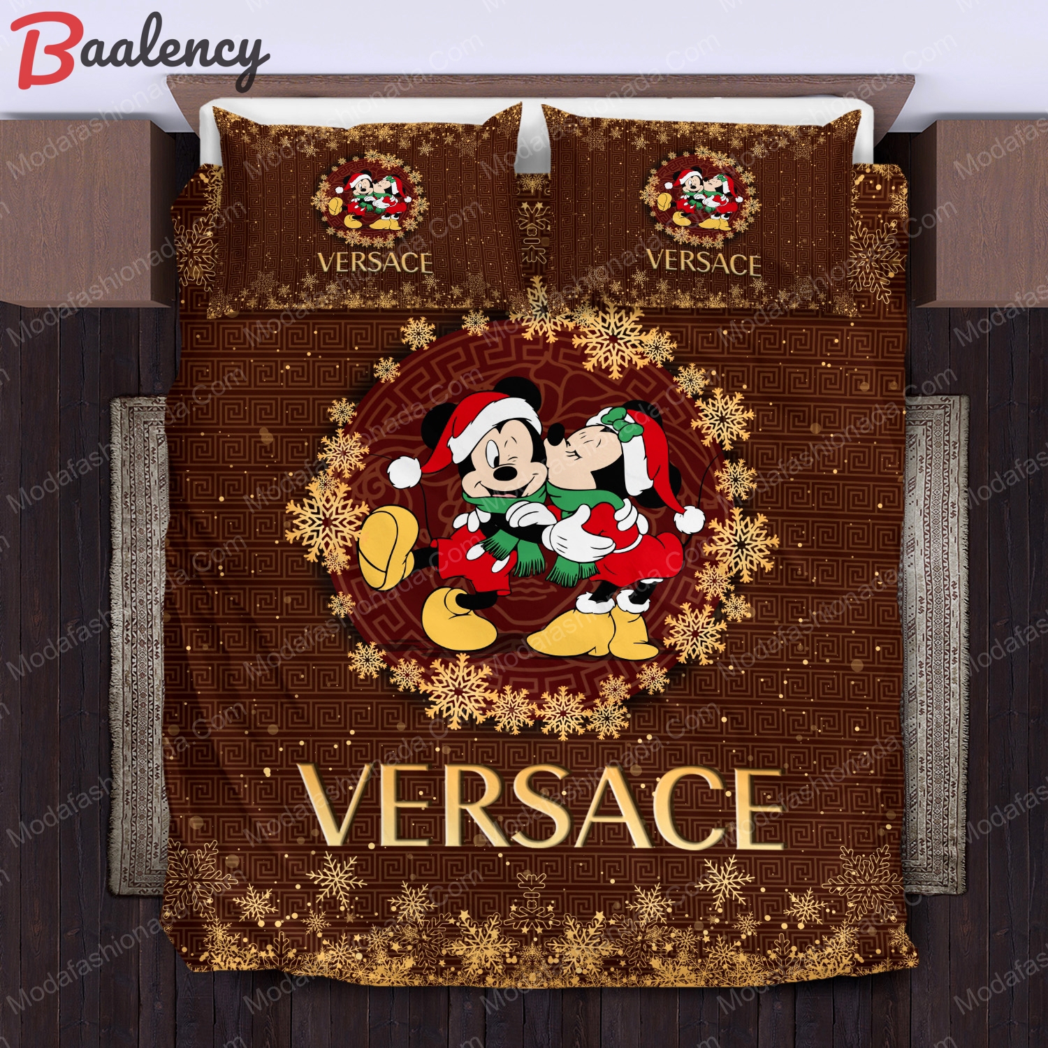 Mickey and minnie versace merry christmas bedding sets home decoration bedding sets