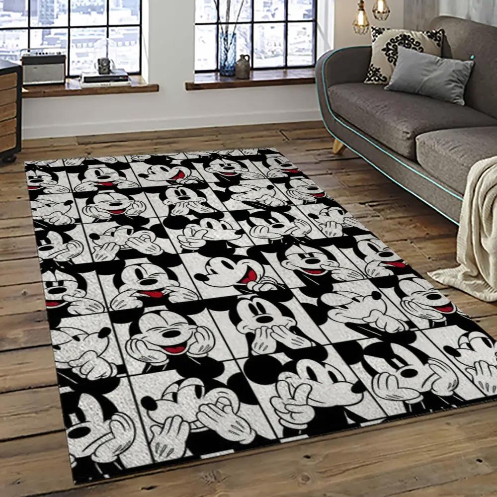 Mickey mouse characters cartoon movie carpet rectangle area rug for living room bedroom decor mme39 Rectangle Rug