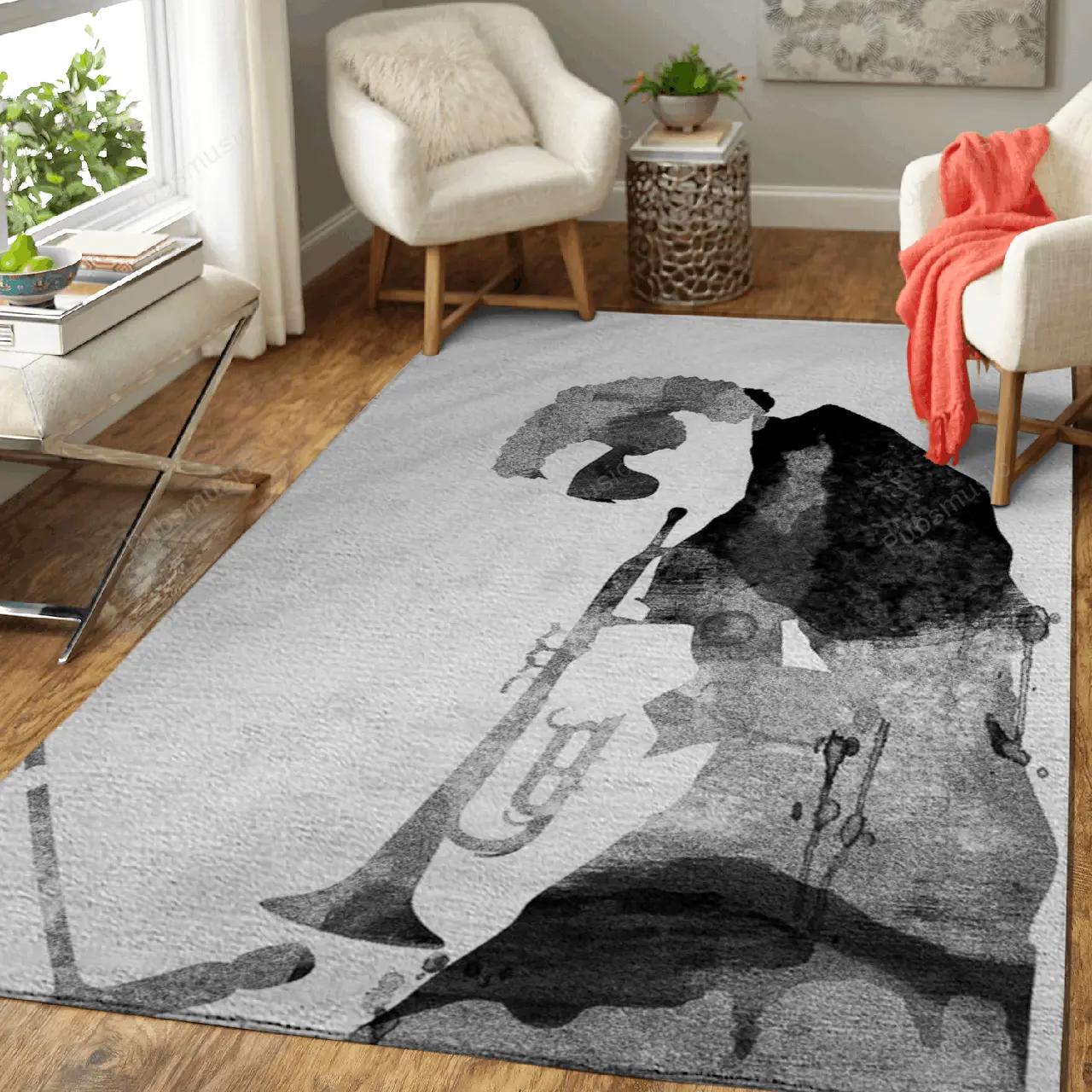 Miles music rock stars art for fans area rug living room carpet rug regtangle carpet floor decor home decor Rectangle Rug