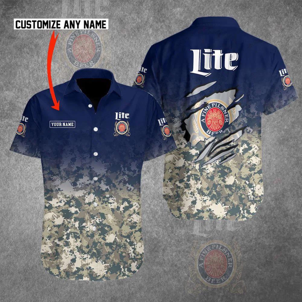 Miller lite custom name hawaiian shirt for men and women Hawaii Shirt