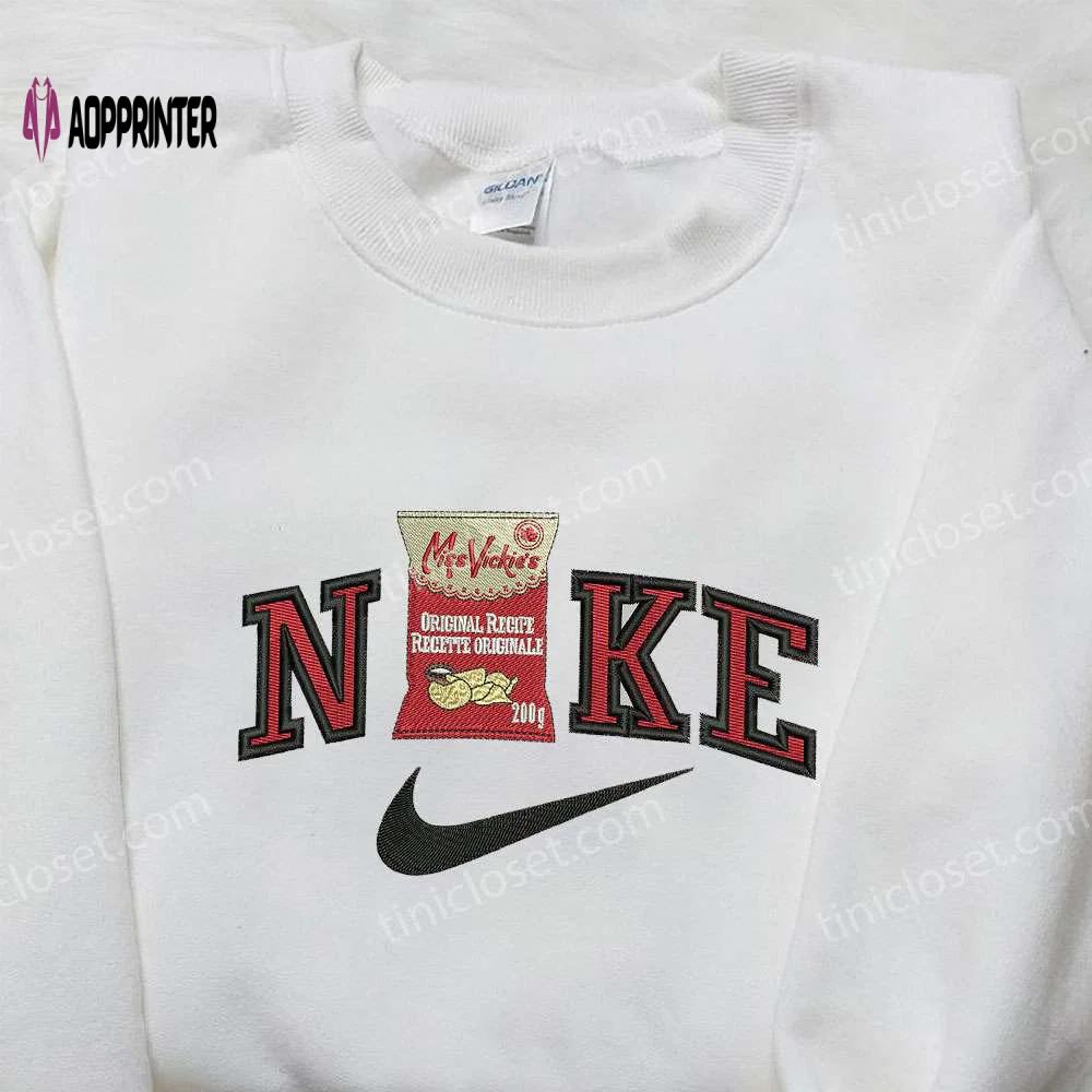 Miss vickie s x nike embroidered hoodie & food inspired shirts: trendy nike clothing collection Embroidered Shirt