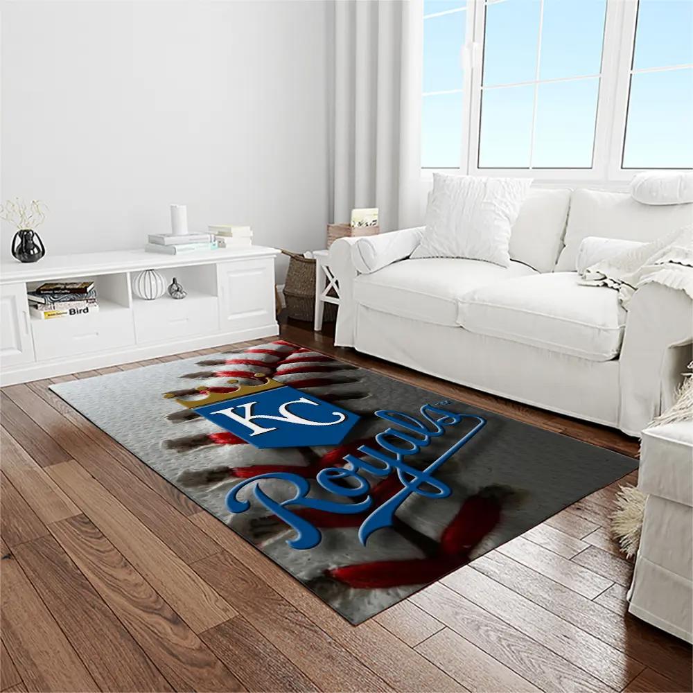 Mlb kansas city royals baseball team logo rectangle area rug kcr37 Rectangle Rug