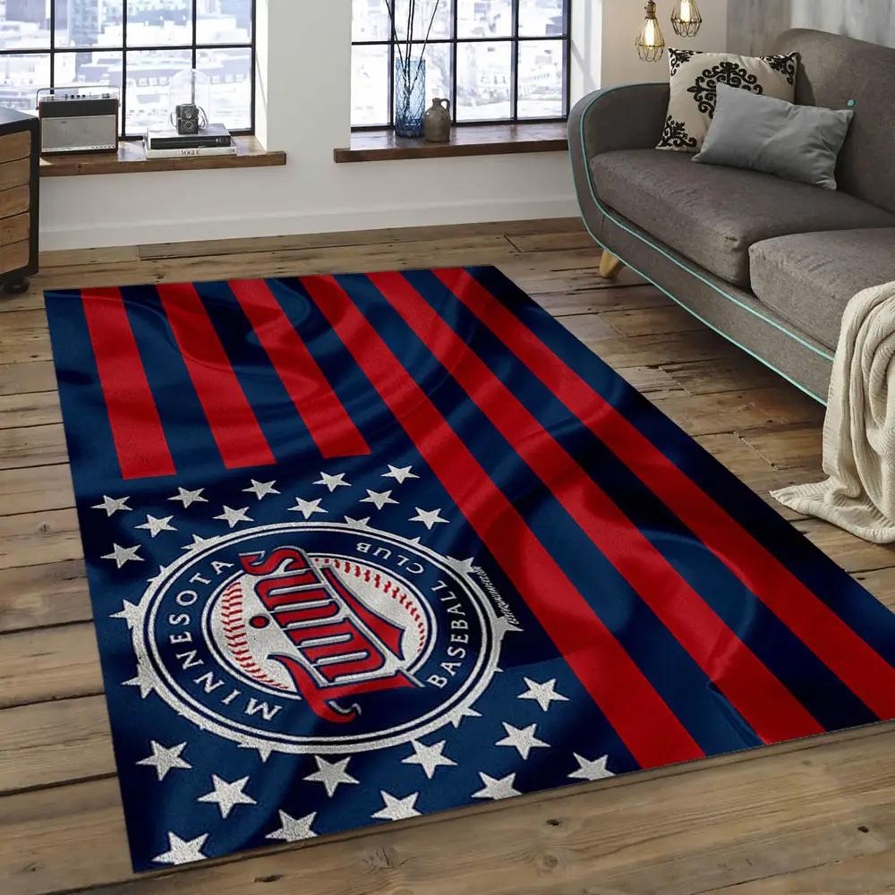 Mlb minnesota twins baseball team logo rectangle area mts16 Rectangle Rug