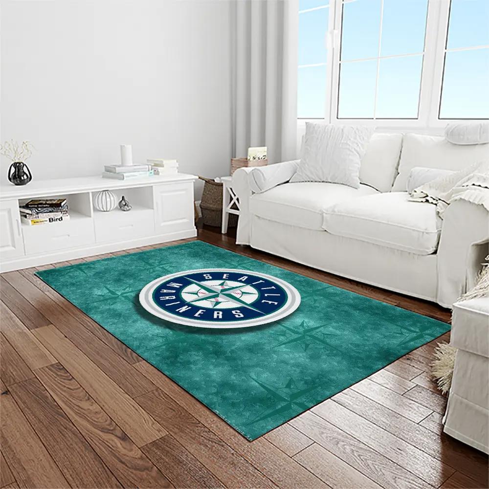 Mlb seattle mariners baseball team logo rectangle area rug sm13 Rectangle Rug