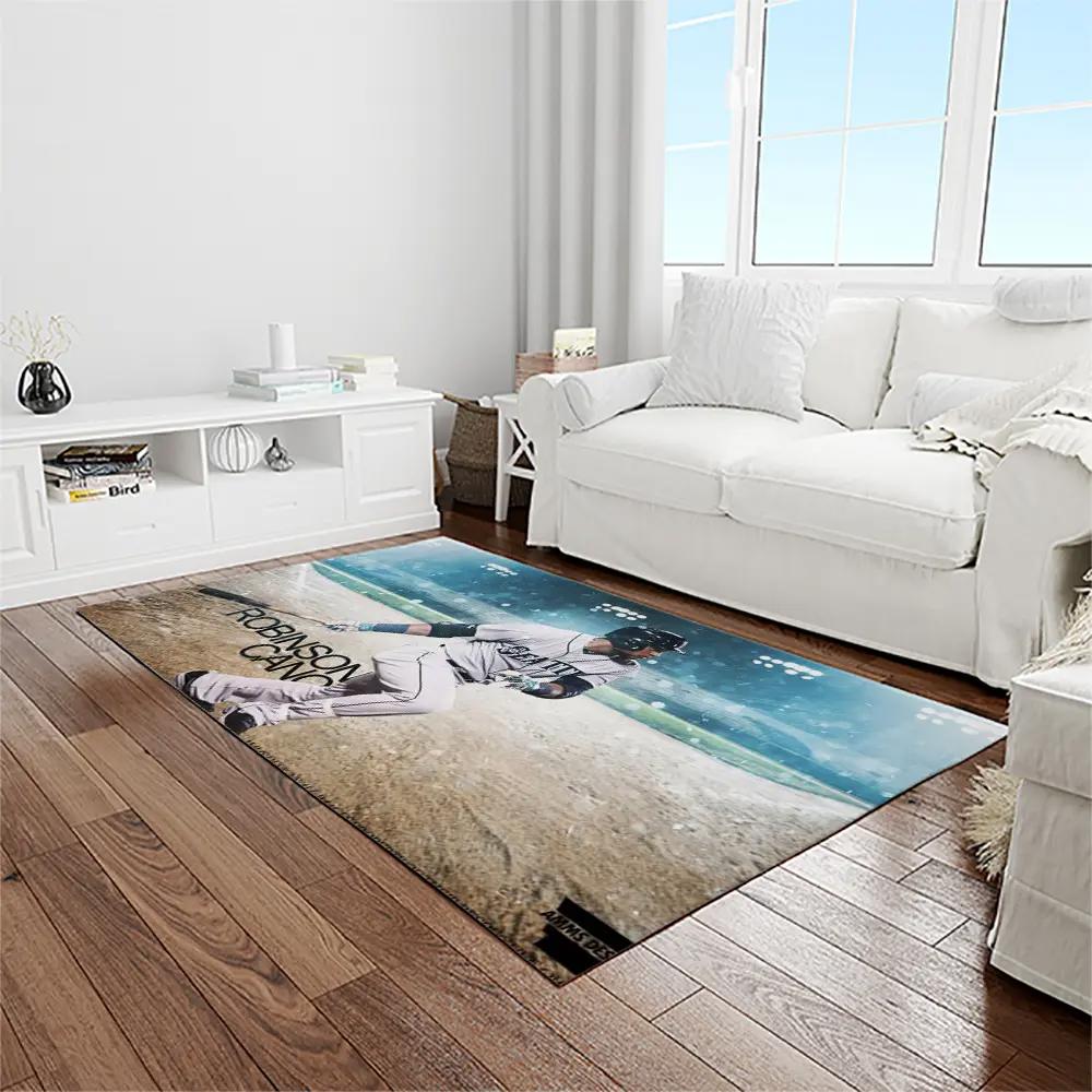 Mlb seattle mariners baseball team logo rectangle area rug sm60 Rectangle Rug