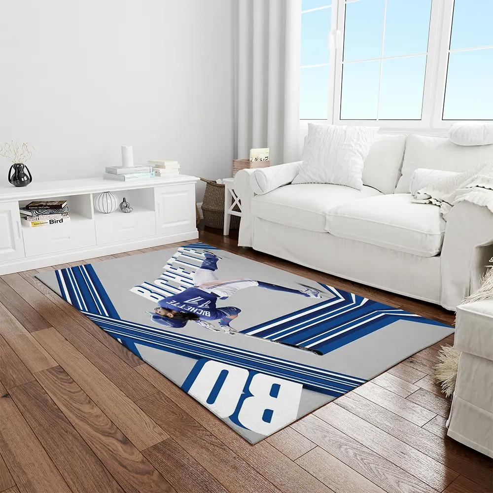 Mlb toronto blue jays baseball team logo rectangle area rug tbj41 Rectangle Rug