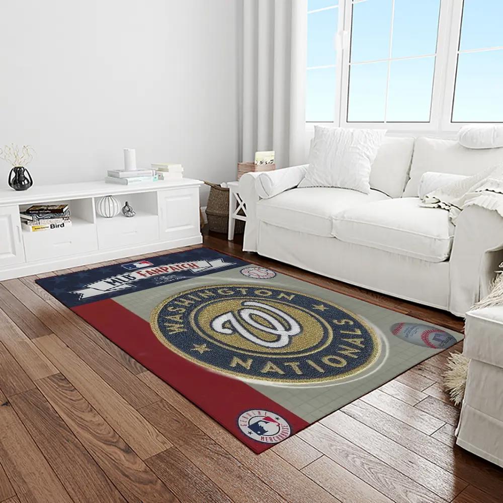 Mlb washington nationals baseball team logo rectangle area rug wn16 Rectangle Rug