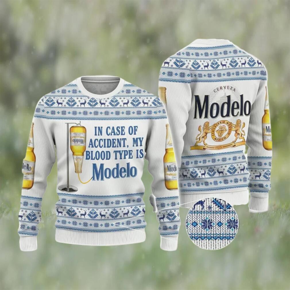 Modelo beer ugly christmas sweater, faux wool sweater, gifts for beer lovers, international beer day, best christmas gifts for 2022 ? prinvity Christmas Ugly Sweater