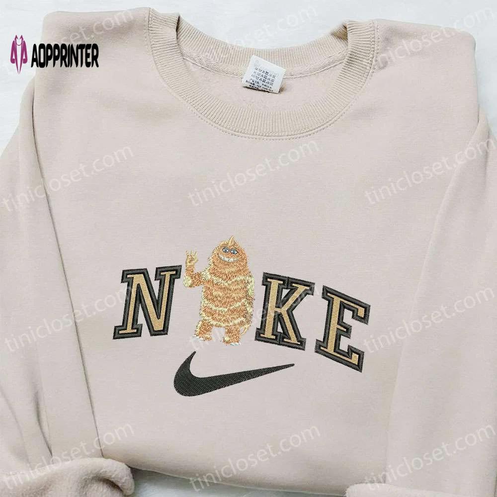 Monster x nike embroidered tshirt: nike-inspired shirt perfect family gift Embroidered Shirt